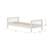 FLEXA CLASSIC Single bed s prečkama 90x200cm, White