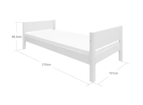 FLEXA WHITE Single bed