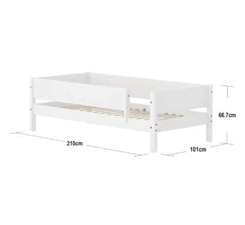 FLEXA WHITE daybed s ogradicom