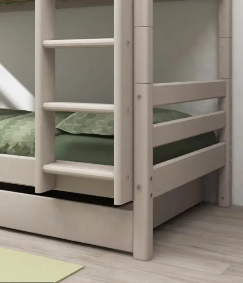 FLEXA CLASSIC Krevet na kat s ravnim ljestvama i ladicama