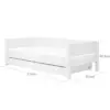 FLEXA WHITE Daybed s dvije ladice