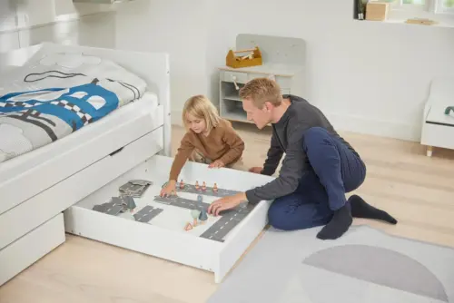 FLEXA WHITE Daybed s Pomoćnim krevetom i ladicama