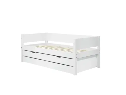 FLEXA WHITE Daybed s Pomoćnim krevetom i ladicama