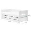 FLEXA WHITE Daybed s Pomoćnim krevetom i ladicama