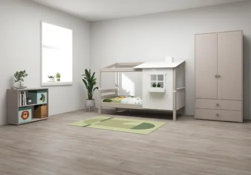 FLEXA Single Bed s 1/2 Classic Kućice