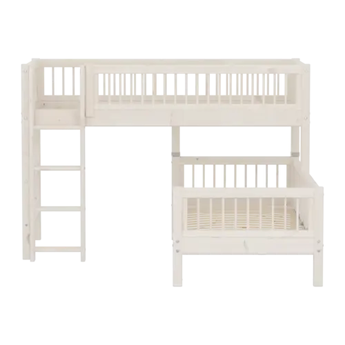 90-11217-2_51-scaled FLEXA CLASSIC Semi-high Kutni krevet s prečkama i ravnim ljestvama White