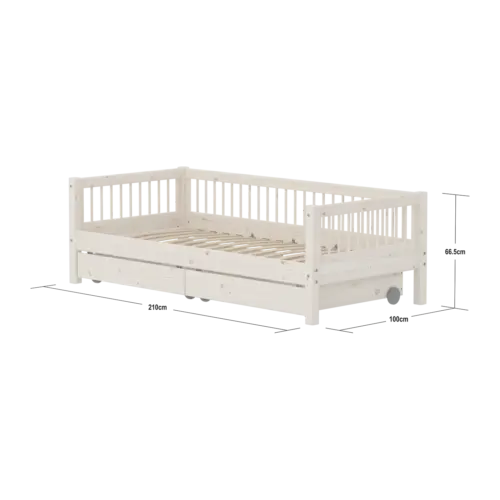 FLEXA CLASSIC Daybed s dvije ladice White