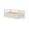 90-11220-2_55 FLEXA CLASSIC Daybed s pomoćnim krevetom i ladicama White