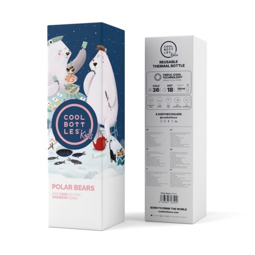 CBBK35PB-3 Cool Bottles Polar Bears 350ml