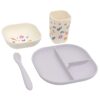 The Cotton Cloud silikonski set za jelo Lilac