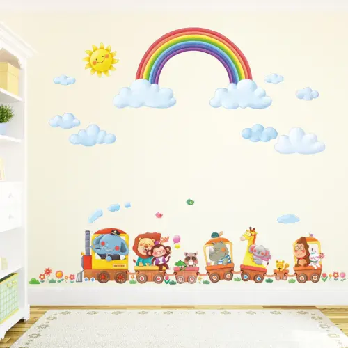 Decowall Duga i Vlak sa životinjama