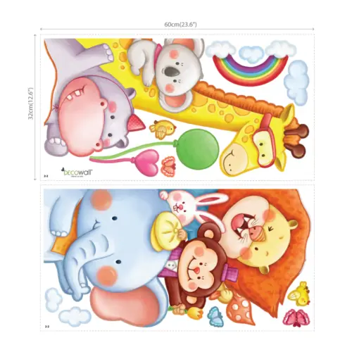 Decowall Životinje- Kutna naljepnica