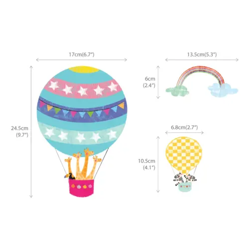 Decowall Baloni na vrući zrak i životinje