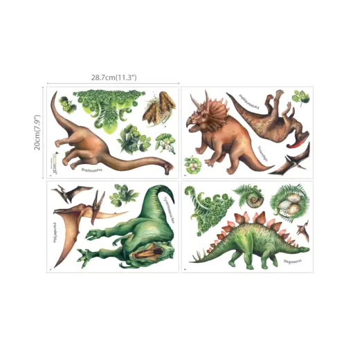 Decowall Dinosauri u vodenim bojama
