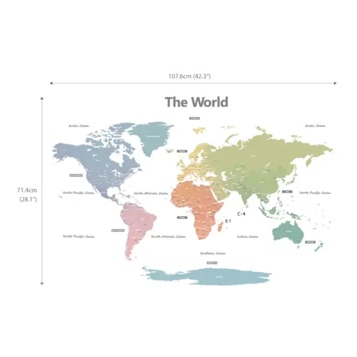 Decowall-SG-1809 Decowall Karta svijeta