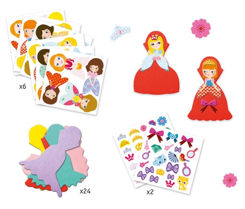 Djeco-set-Princeza1 Djeco kreativni set s naljepnicama-Princeze