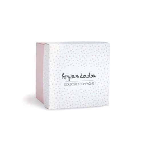 Doudou Plišana igračka Zec s Mazilicom - Pink Flower Box Rabbit 10cm