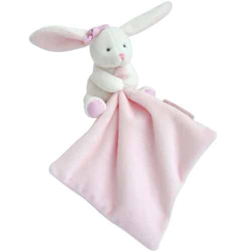 Doudou Plišana igračka Zec s Mazilicom - Pink Flower Box Rabbit 10cm
