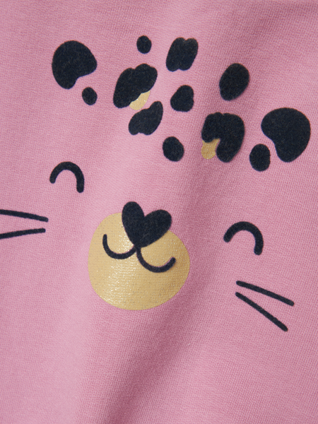 NAME IT Majica dugi rukavi Cute leopard Roza