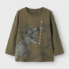 NAME IT Majica dugi rukavi Dinosaur Olive