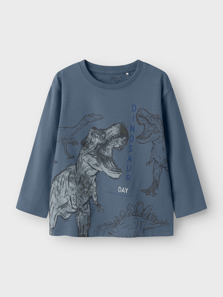 NAME IT Majica dugi rukavi Dinosaur Plava