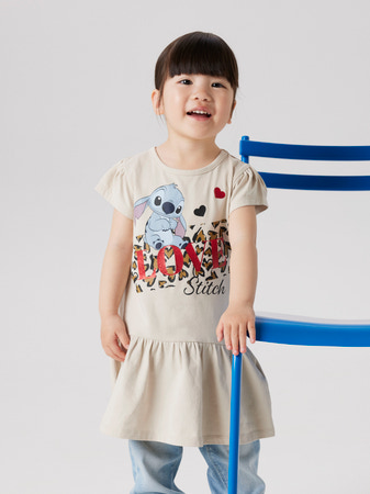 NAME IT Haljina kratkih rukava Stich Bež