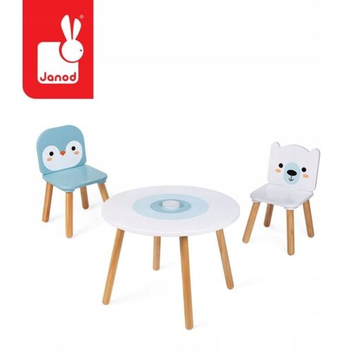 Janod Set stolić i 2 stolice-Medo i Pingvin