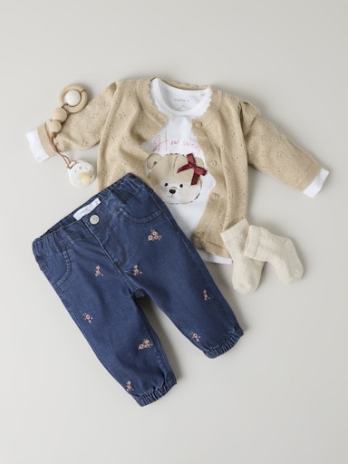 NAME IT Majica dugih rukava Medvjedić Bijela NAME IT Majica dugih rukava Medvjedić Bijela