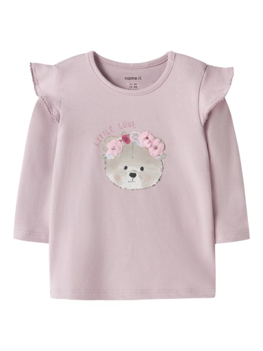 NAME IT Majica dugih rukava Medvjedić Roza NAME IT Majica dugih rukava Medvjedić Roza