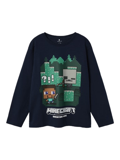 NAME IT Majica dugih rukava Minecraft Plava NAME IT Majica dugih rukava Minecraft Plava