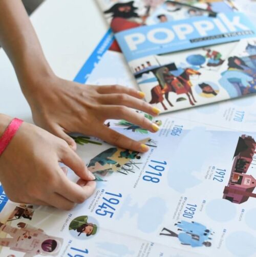 Poppik Povijest naljepnice za izradu postera