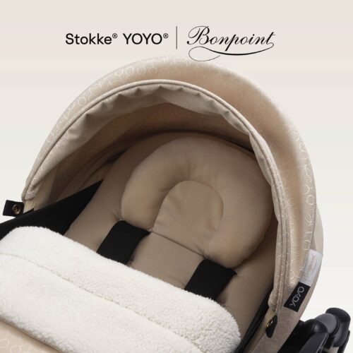 Stokke® YOYO³ Bonpoint kolica s mekanim košarom za novorođenče - crna šasija
