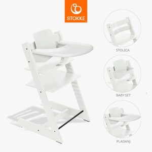 Stokke Tripp Trapp Bijela Bundle - 3 u 1
