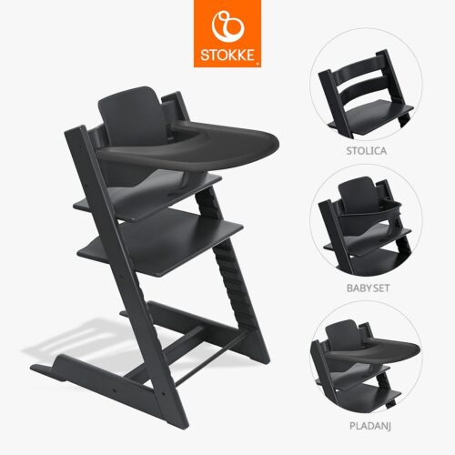 TRIPP TRAPP STOLICA - CRNA BUNDLE