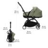 Stokke® YOYO³ kolica s košarom za novorođenče - crna šasija