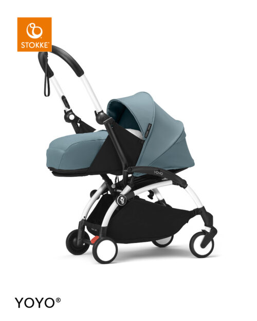 Stokke® YOYO³ kolica s mekanom košarom za novorođenče - bijela šasija