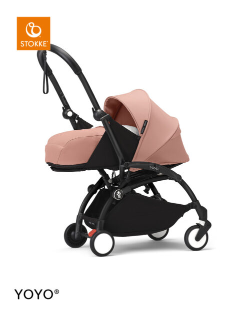 Stokke® YOYO³ kolica s mekanim košarom za novorođenče - crna šasija