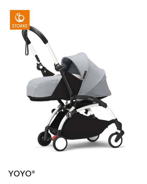 Stokke® YOYO³ kolica s mekanom košarom za novorođenče - bijela šasija