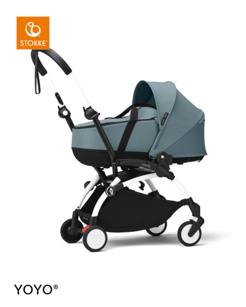 Stokke® YOYO³ kolica s košarom za novorođenče – bijela šasija