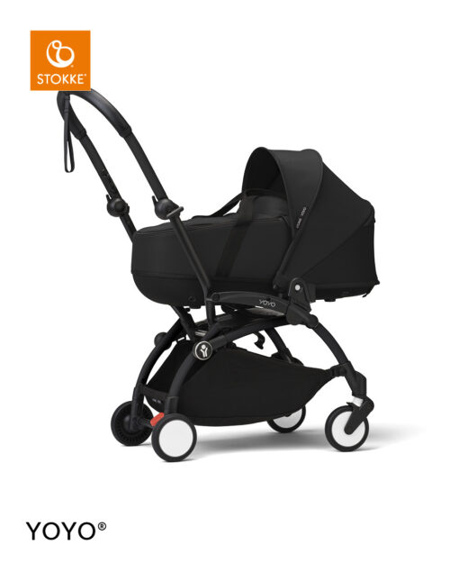 Stokke® YOYO³ kolica s košarom za novorođenče - crna šasija