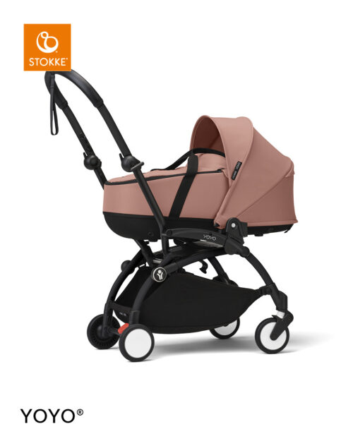 Stokke® YOYO³ kolica s košarom za novorođenče - crna šasija