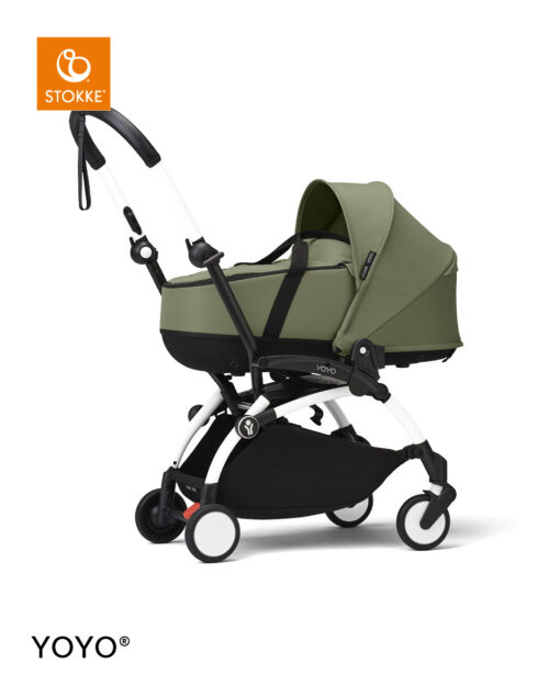 Stokke® YOYO³ kolica s košarom za novorođenče – bijela šasija