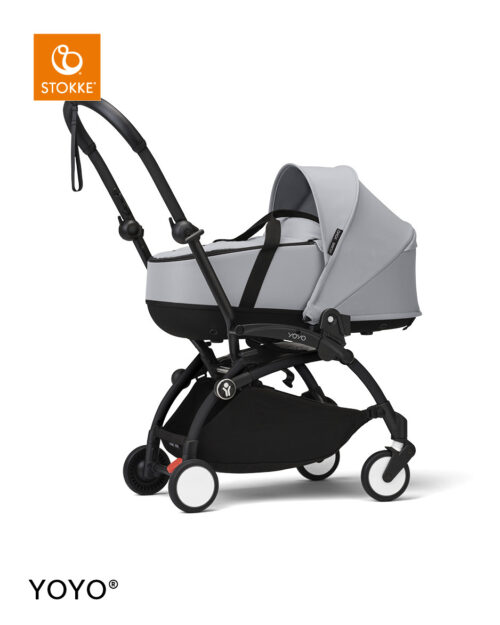 Stokke® YOYO³ kolica s košarom za novorođenče - crna šasija