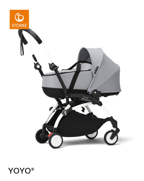 Stokke® YOYO³ kolica s košarom za novorođenče – bijela šasija