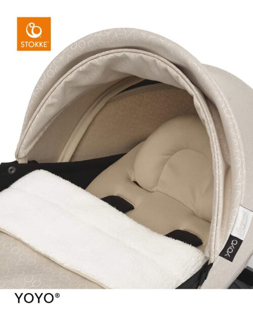 Stokke® YOYO³ Bonpoint kolica s mekanim košarom za novorođenče - crna šasija