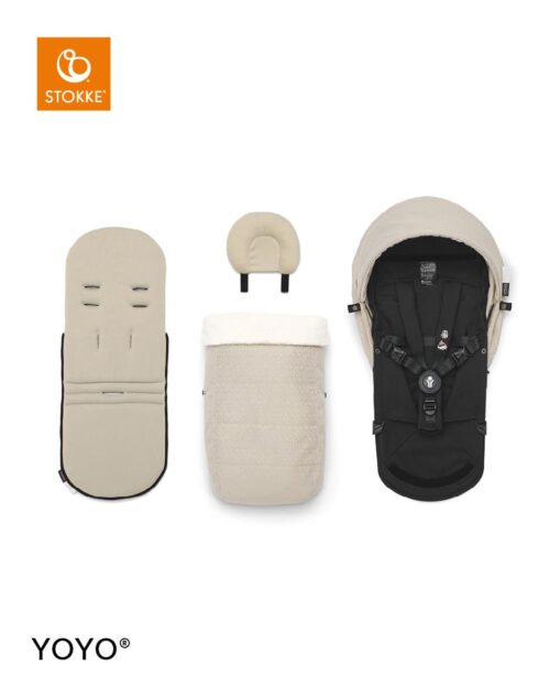 Stokke® YOYO³ Bonpoint kolica s mekanim košarom za novorođenče - crna šasija