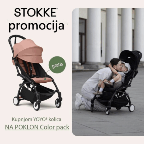 Stokke® YOYO³ kolica 6+ crna šasija Promocija