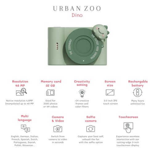 Dječji fotoaparat Urban Zoo DINO