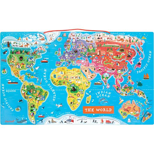 Karta svijeta s magnetima