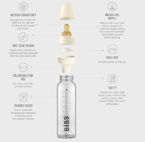 Bibs bočica za bebe 225ml Ivory